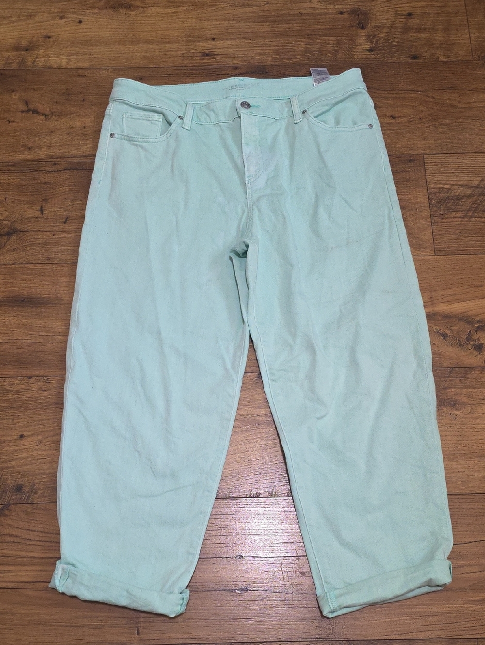 Chico's Mint Green Boyfriend Crop Jeans